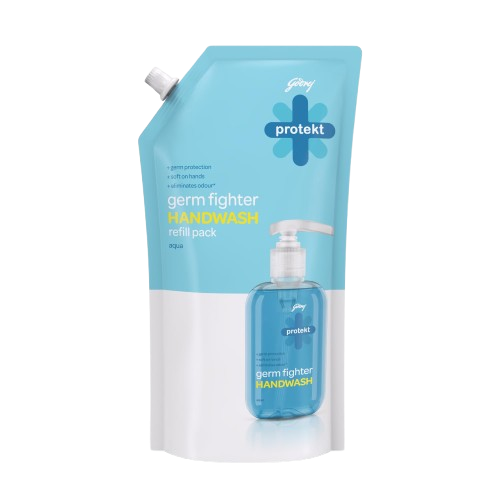 Godrej Protekt Germ Fighter Handwash Refill Pack | Aqua | 725 ML