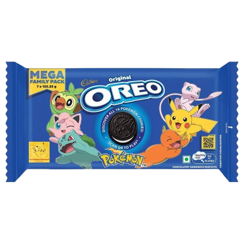 Cadbury Oreo Pokemon Original Vanilla Cream Biscuit 876.75 g ( 125.25 g 7 packs )