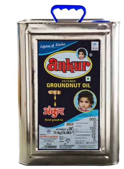 Ankur Mungfali Oil 15 Kg Tin