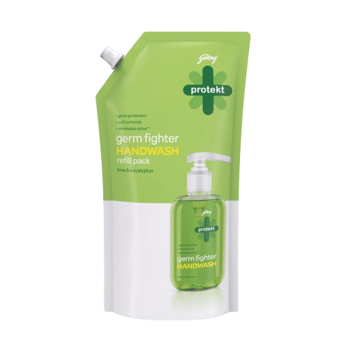 Godrej Protekt Germ Fighter Handwash Refill Pack | Lime & Eucalyptus | 725 ML