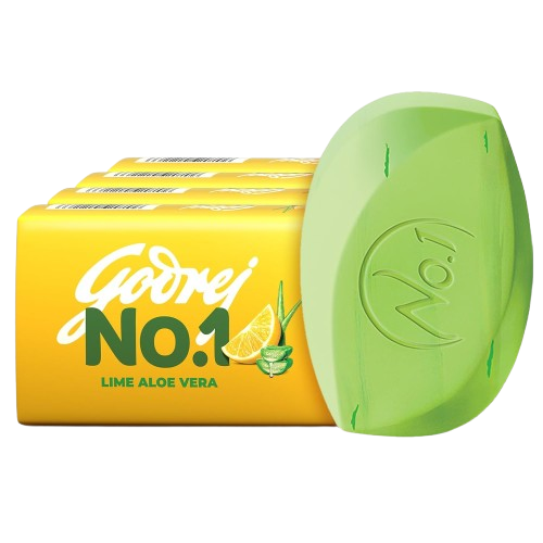 Godrej No. 1 Bathing Soap Lime & Aloe Vera –Combo Pack of 4 (150g each)