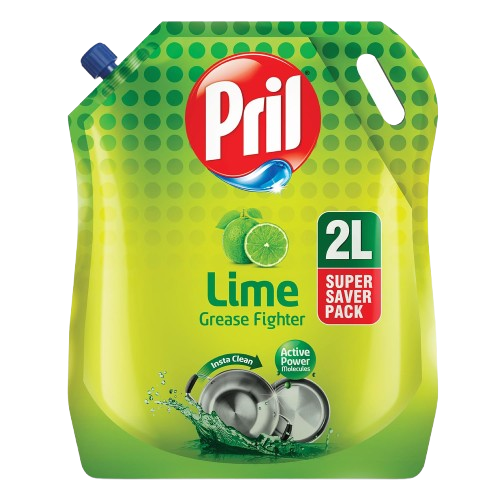 Pril Lime Liquid Dishwash Gel - 2 Litre Pouch
