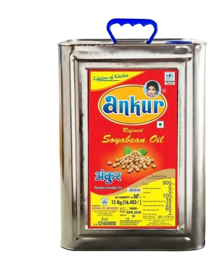 Ankur Soyabean Oil 15 KG - 16.483 Litres TIN